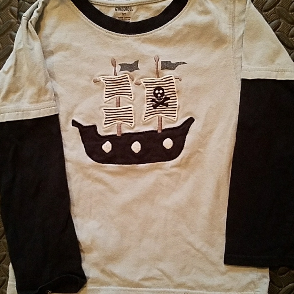 Gymboree Pirate Ship Long Sleeve Tee Size 5